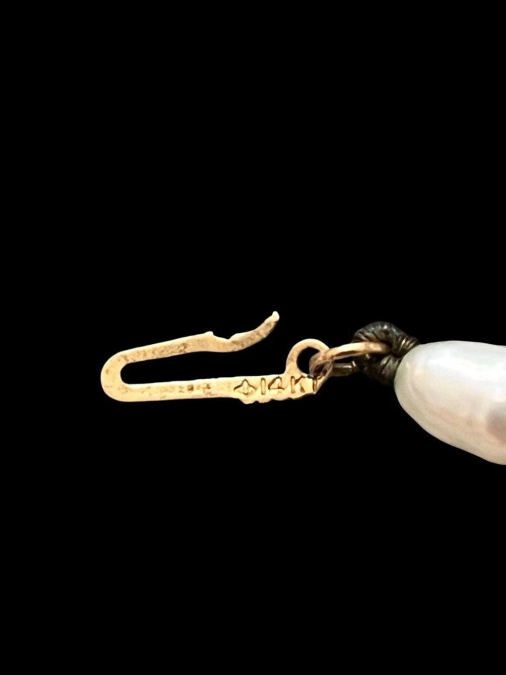14k Gold Clasp Baroque Freshwater Pearl Necklace Hand-Knotted Classic Style 34.5 - Picture 9 of 9